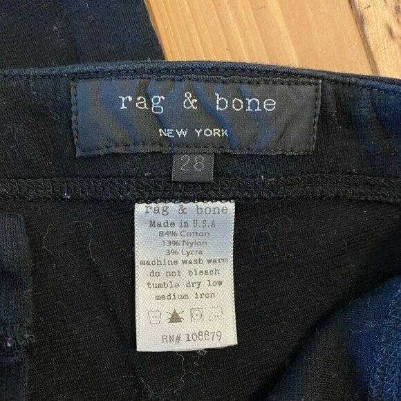 Rag & Bone Womens Equestrian Pants Black Stretch Flat Front Cotton Blend 28 - Picture 7 of 7